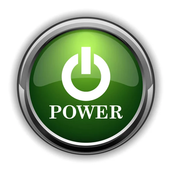 電源ボタン アイコン 白い背景の上の力ボタン ウェブサイト — ストック写真