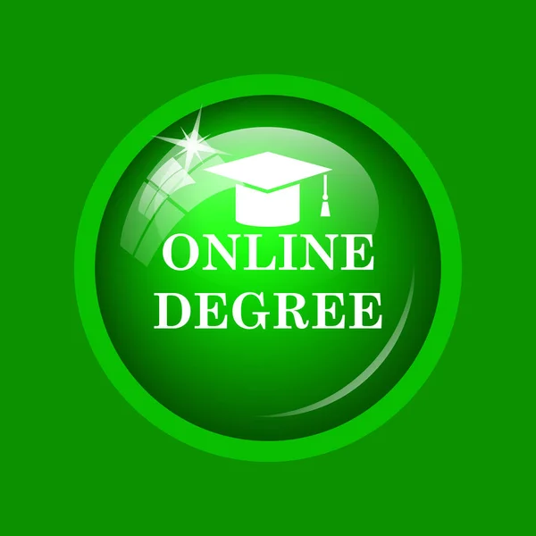 Icône de diplôme en ligne — Photo