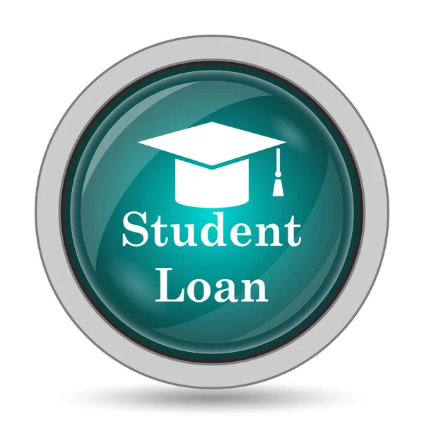 Student loan icon, website button on white background