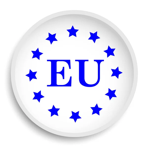 European Union Icon European Union Website Button White Background — Stock Photo, Image