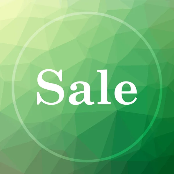 Sale Icon Sale Website Button Green Low Poly Background — Stock Photo, Image