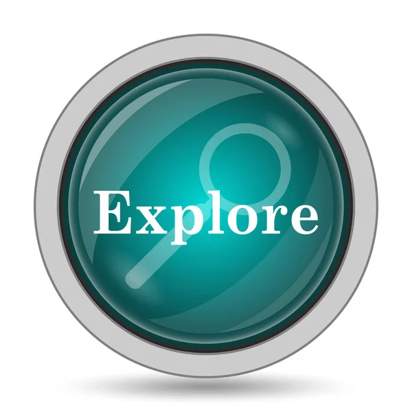 Explore Icon Website Button White Background — Stock Photo, Image