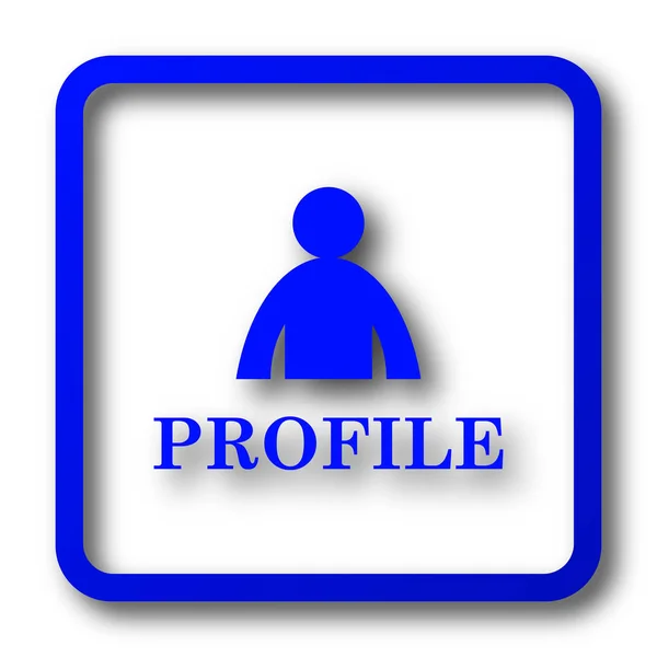 Ikona Profilu Przycisk Strony Profilu Białym Tle — Zdjęcie stockowe