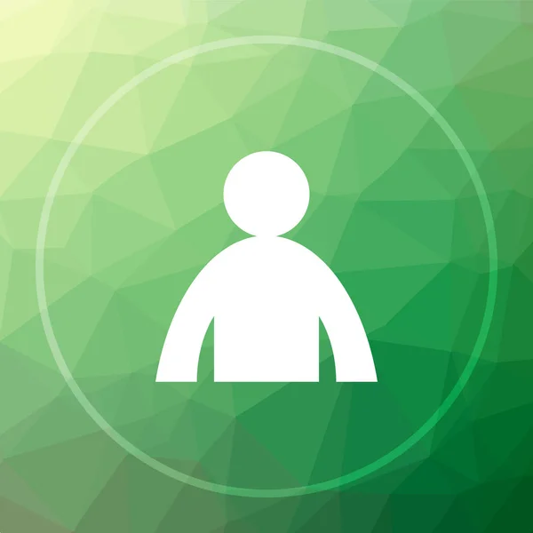 Kullanıcı Profili Simgesinin Kullanıcı Profili Web Sitesi Düğmesini Yeşil Düşük — Stok fotoğraf