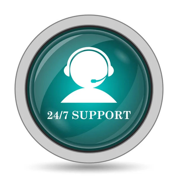24-7 Support icon, website button on white background