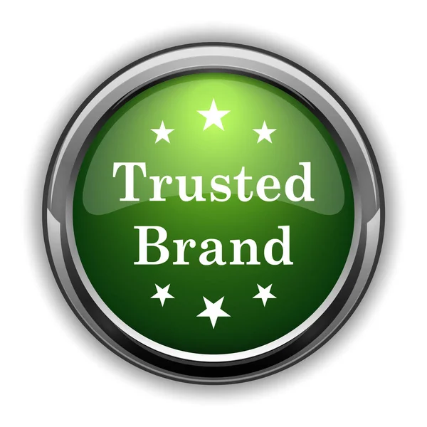 Trusted Brand Icon Trusted Brand Website Button White Background — Stock Photo, Image
