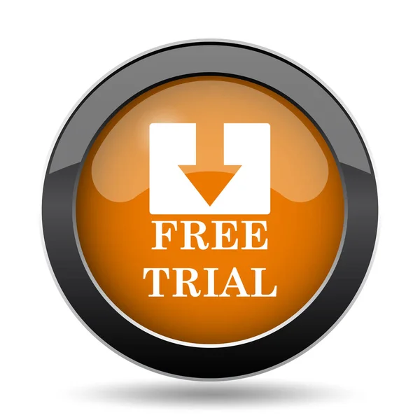 Gratis Trial Icon Gratis Trial Website Knop Witte Achtergrond — Stockfoto