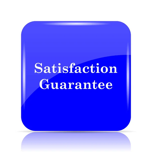 Satisfaction Guarantee Icon Blue Website Button White Background — Stock Photo, Image