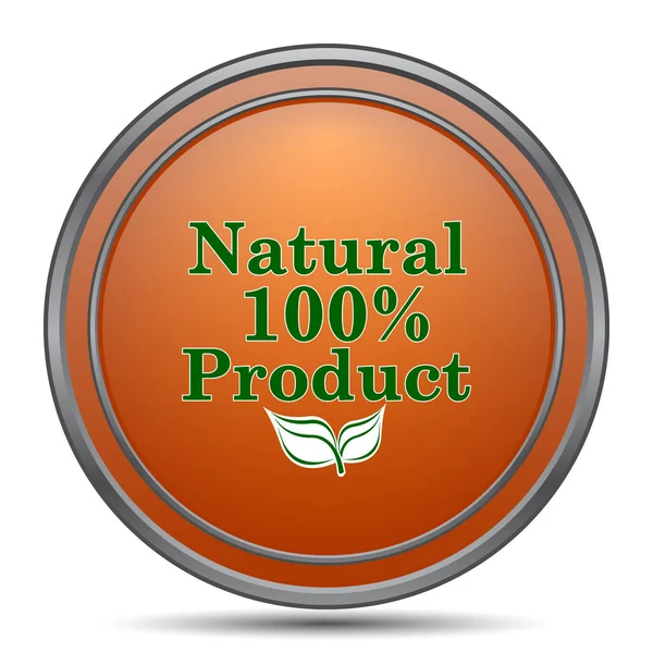 100% иконка натурального продукта — стоковое фото