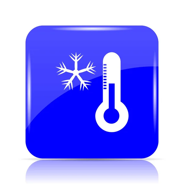 Sneeuwvlok met thermometer pictogram — Stockfoto