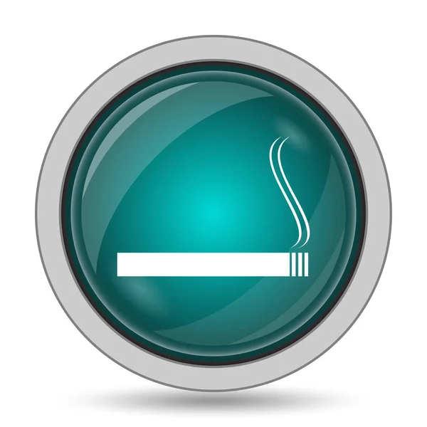 Sigaret Pictogram Website Knop Witte Achtergrond — Stockfoto