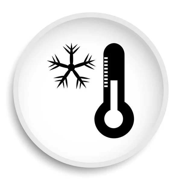 Copo de nieve con el icono del termómetro —  Fotos de Stock
