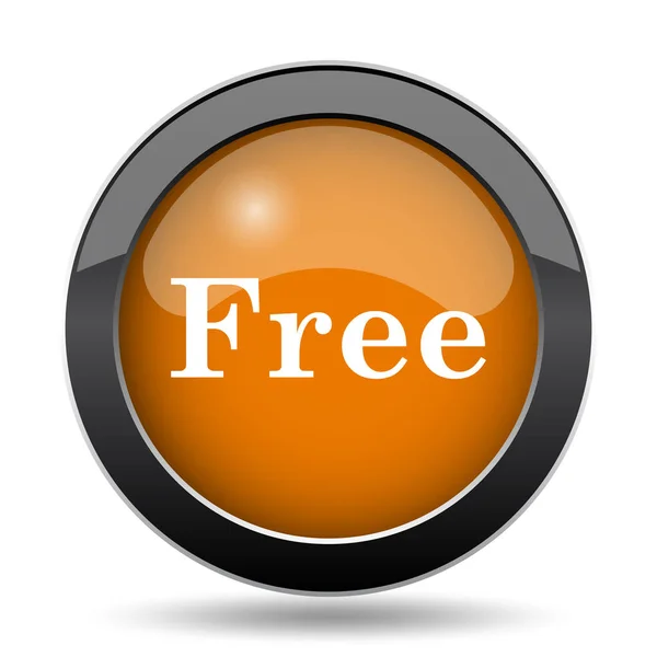 Свободная Икона Бесплатная Кнопка Сайта Белом Фоне — стоковое фото