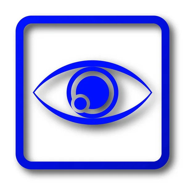 Göz Simgesini Beyaz Arka Plan Üzerinde Göz Web Sitesi Düğmesini — Stok fotoğraf