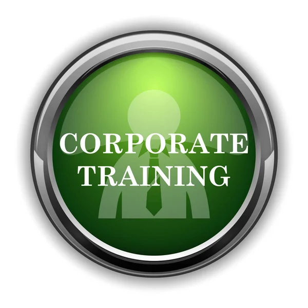 Corporate training icon. Corporate training website button on white background