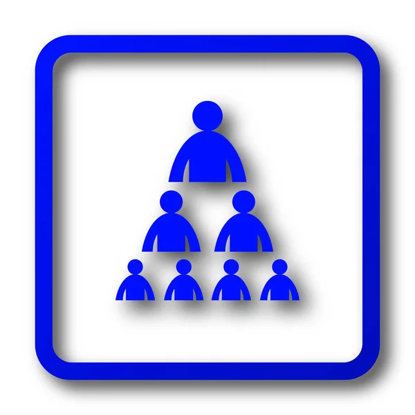 Organizational Chart People Icon Organizational Chart People Website Button White — Stock Photo, Image