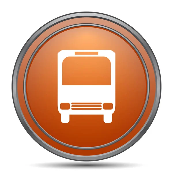 Bus Icon Orange Internet Button White Background — Stock Photo, Image