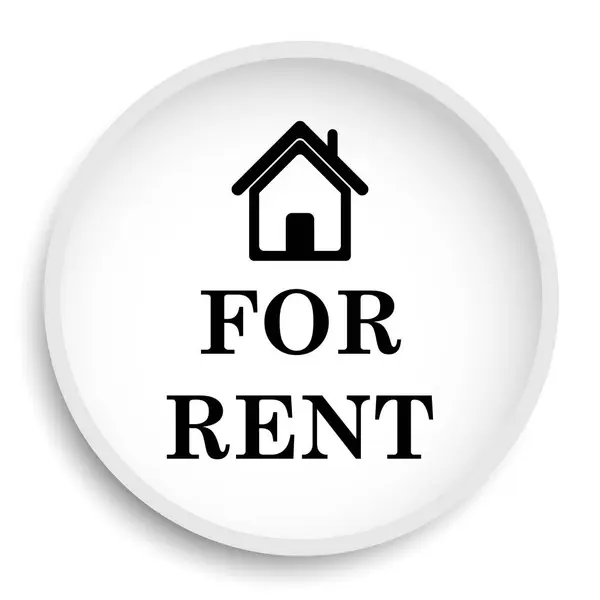 Rent Icon Rent Website Button White Background — Stock Photo, Image