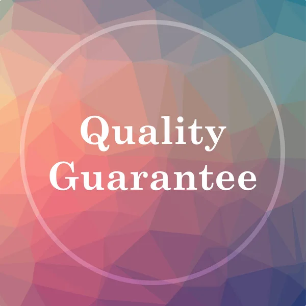 Quality Guarantee Icon Quality Guarantee Website Button Low Poly Background — Stock Photo, Image