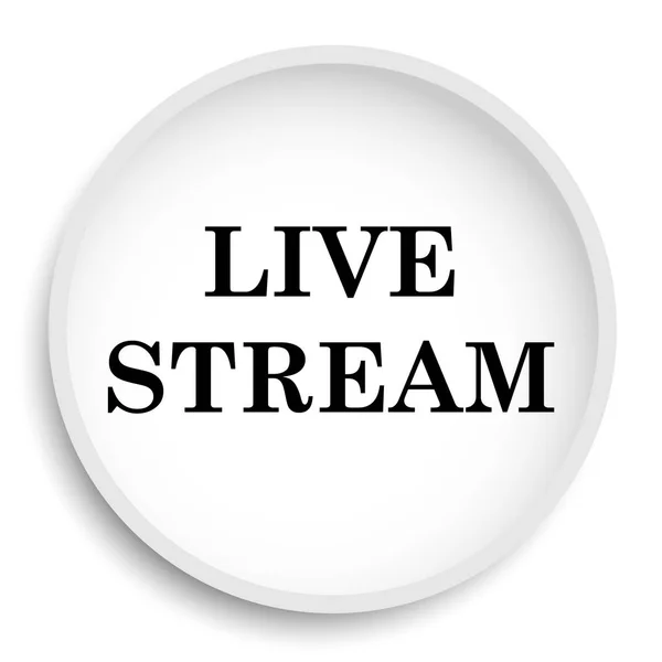 Live Stream Ikonen Live Stream Webbplats Knappen Vit Bakgrund — Stockfoto