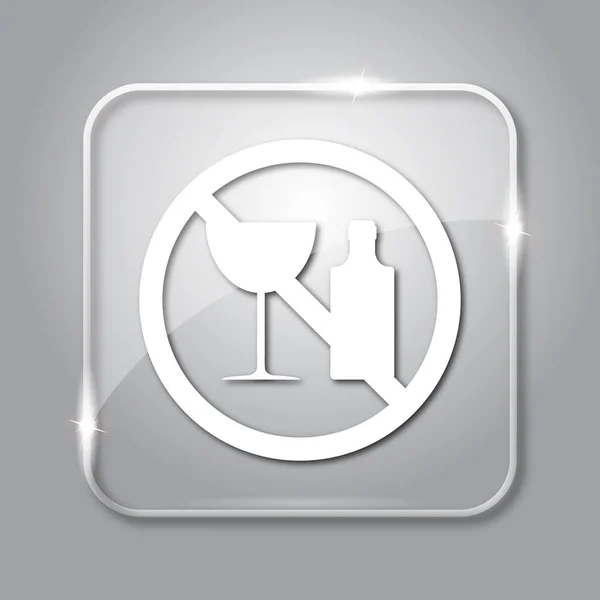 Alcohol Icon Transparent Internet Button Grey Background — Stock Photo, Image