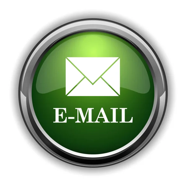 Ícone Mail Botão Site Mail Fundo Branco — Fotografia de Stock