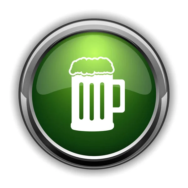 Bira Simgesi Bira Web Sitesi Düğmesini Beyaz Arka Plan Üzerinde — Stok fotoğraf