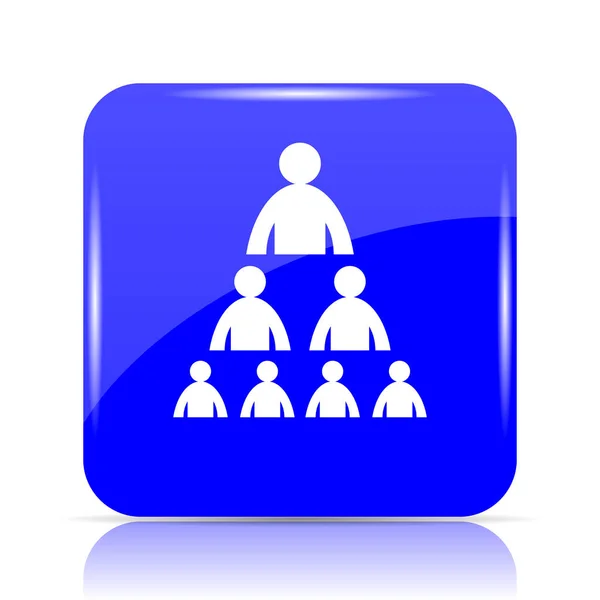 Organizational Chart People Icon Blue Website Button White Background — Stock Photo, Image