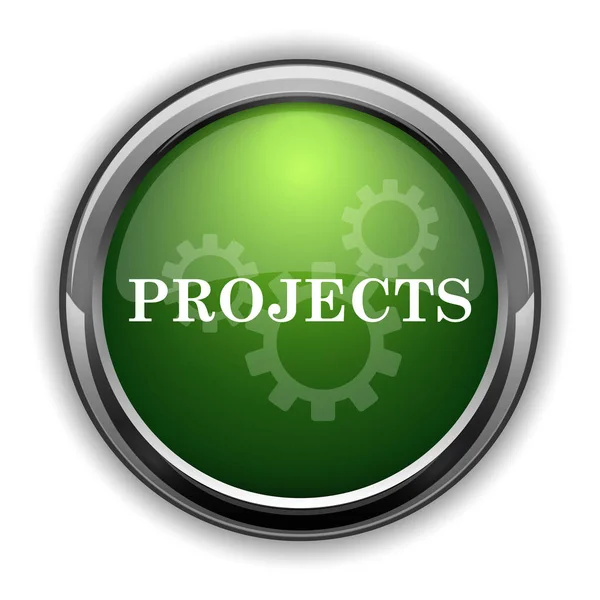 Projects icon. Projects website button on white background