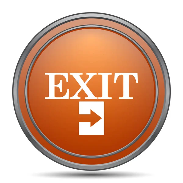 Exit Symbol Orange Internet Taste Auf Weißem Hintergrund — Stockfoto