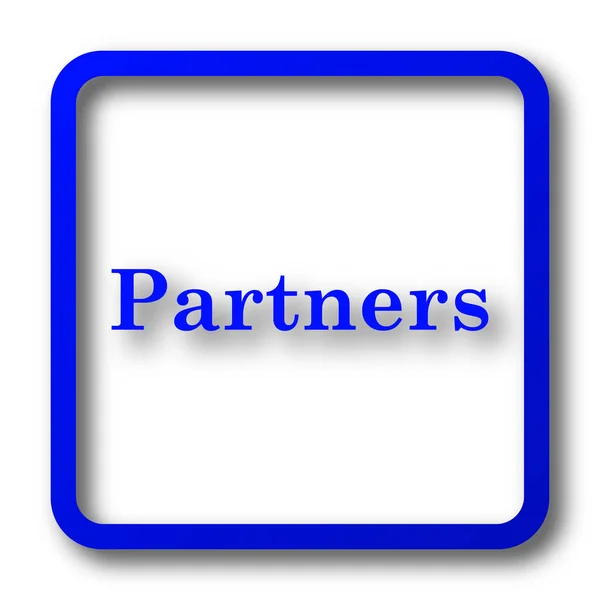 Ikona Partnerów Partnerzy Strony Przycisk Białym Tle — Zdjęcie stockowe