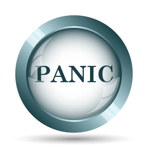 Icono Pánico Botón Internet Sobre Fondo Blanco —  Fotos de Stock