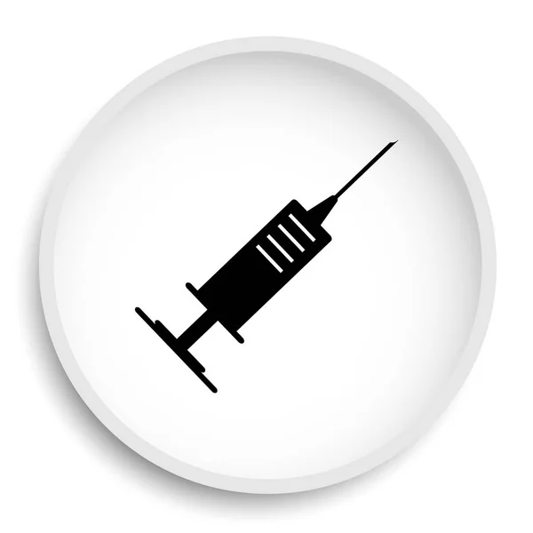 Syringe Icon Internet Button White Background — Stock Photo, Image