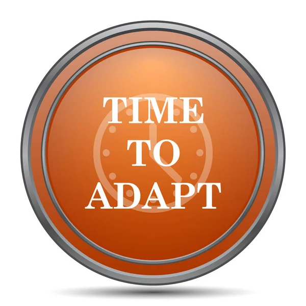 Simge uyum için zaman. Beyaz arka plan turuncu internet düğme