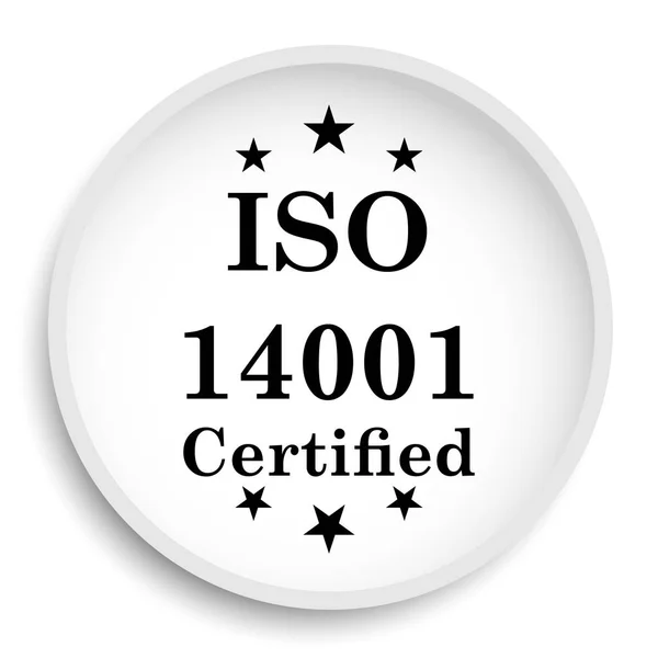 Iso 14001 Ikonet Iso14001 Nettstedsknapp Hvit Bakgrunn – stockfoto