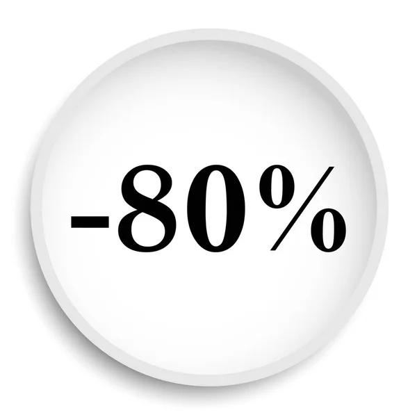 Percent Discount Icon Percent Discount Website Button White Background — Stock Photo, Image