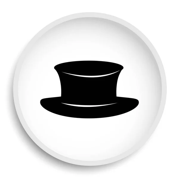 Значок Шляпы Кнопка Сайта Белом Фоне — стоковое фото
