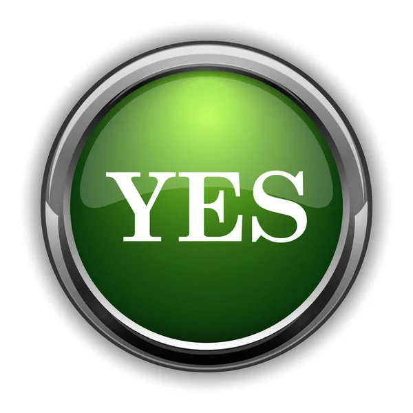 Yes Icon Yes Website Button White Background — Stock Photo, Image