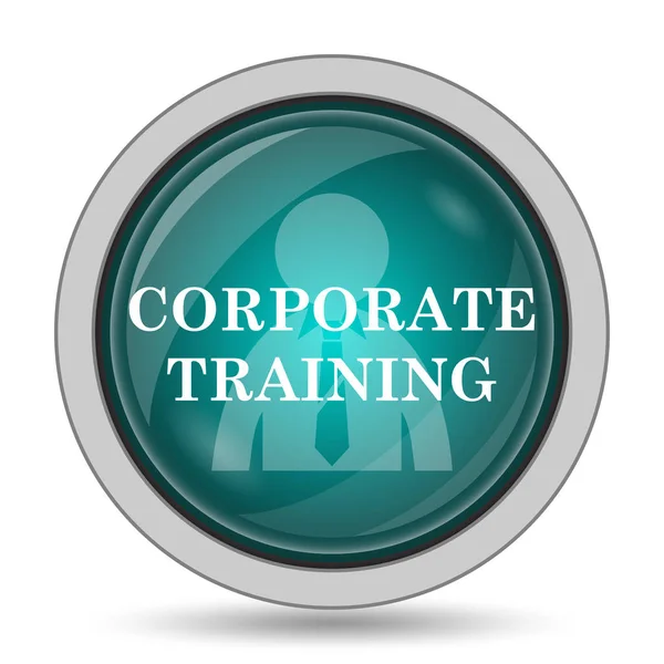 Corporate training icon, website button on white background