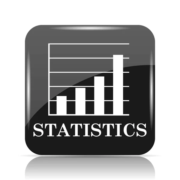 統計情報アイコン 白い背景の上のインター ネット ボタン — ストック写真