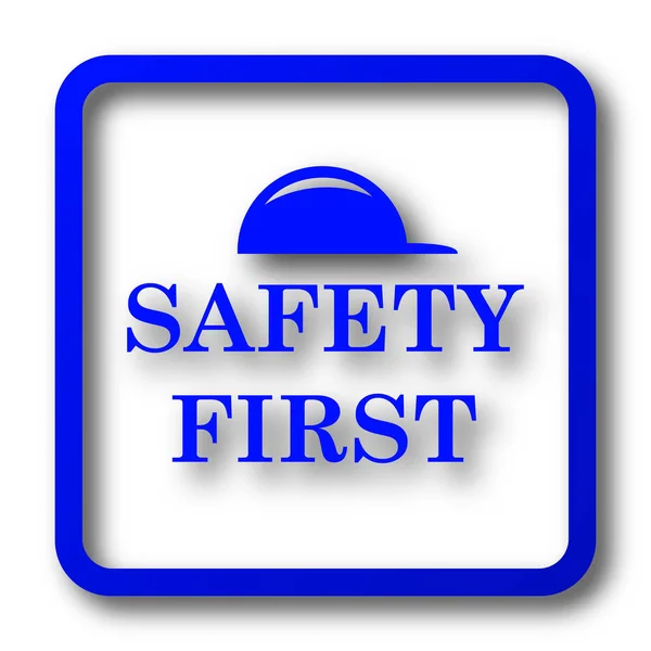 Safety First Icon Safety First Website Button White Background — Stock Photo, Image