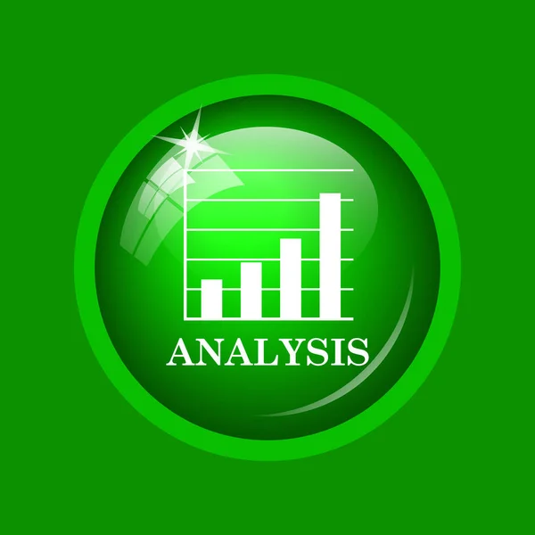 Analys Ikonen Internet Knappen Grön Bakgrund — Stockfoto