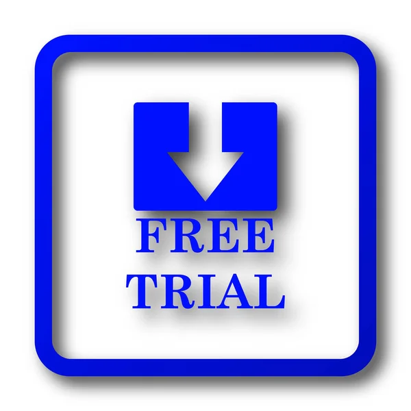 Ücretsiz Deneme Simgesi Beyaz Arka Plan Butonuna Ücretsiz Deneme Web — Stok fotoğraf