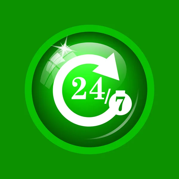 Icono Botón Internet Sobre Fondo Verde — Foto de Stock
