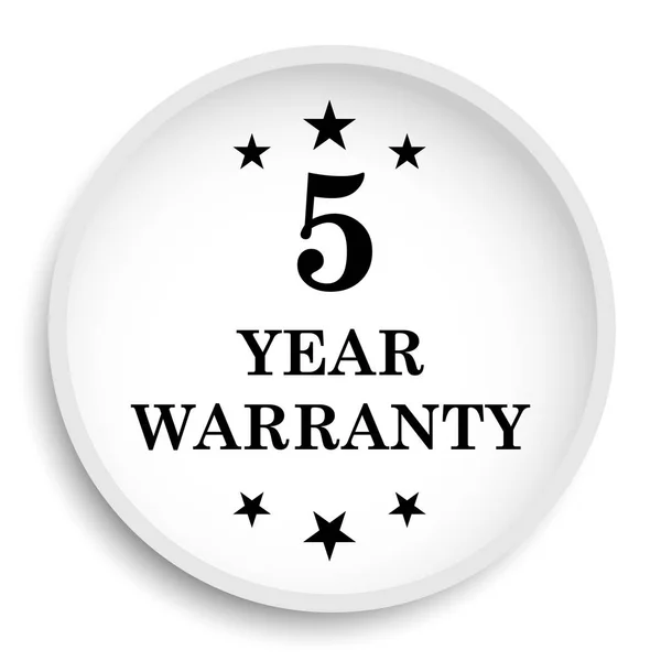 Year Warranty Icon Year Warranty Website Button White Background — Stock Photo, Image