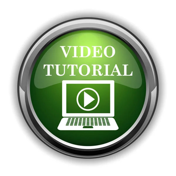 Video Tutorial Icon Video Tutorial Website Button White Background — Stock Photo, Image