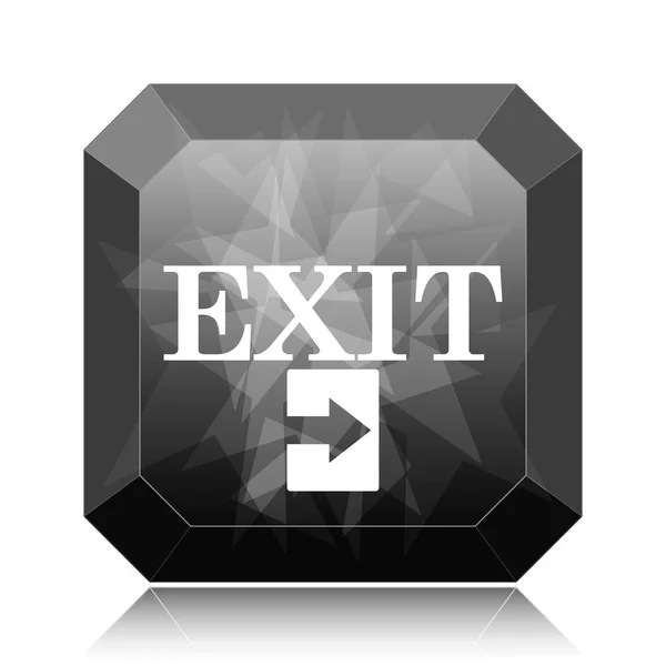 Exit Symbol Schwarzer Website Knopf Auf Weißem Hintergrund — Stockfoto