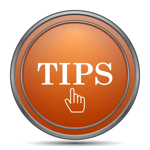 Tips Icon Orange Internet Button White Background — Stock Photo, Image