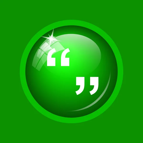 Anführungszeichen Internet Taste Auf Grünem Hintergrund — Stockfoto