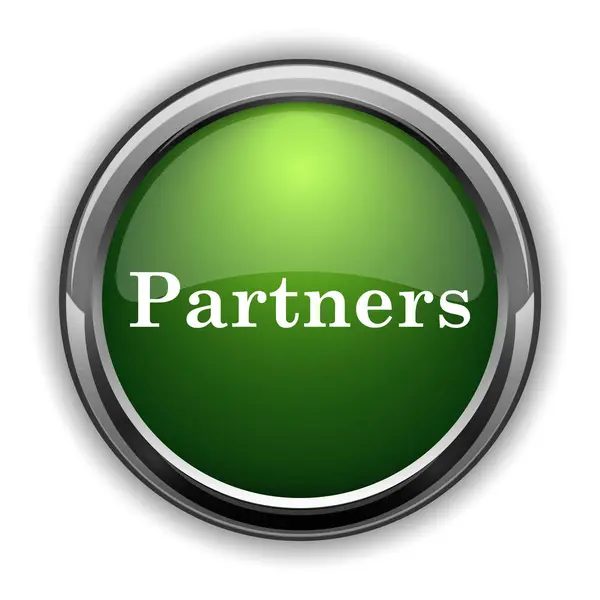 Ikona Partnerów Partnerzy Strony Przycisk Białym Tle — Zdjęcie stockowe